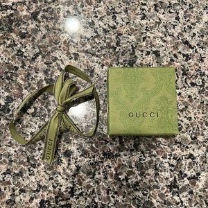 Gucci Jewelry Box, Jewelry Pouch, and Ribbon